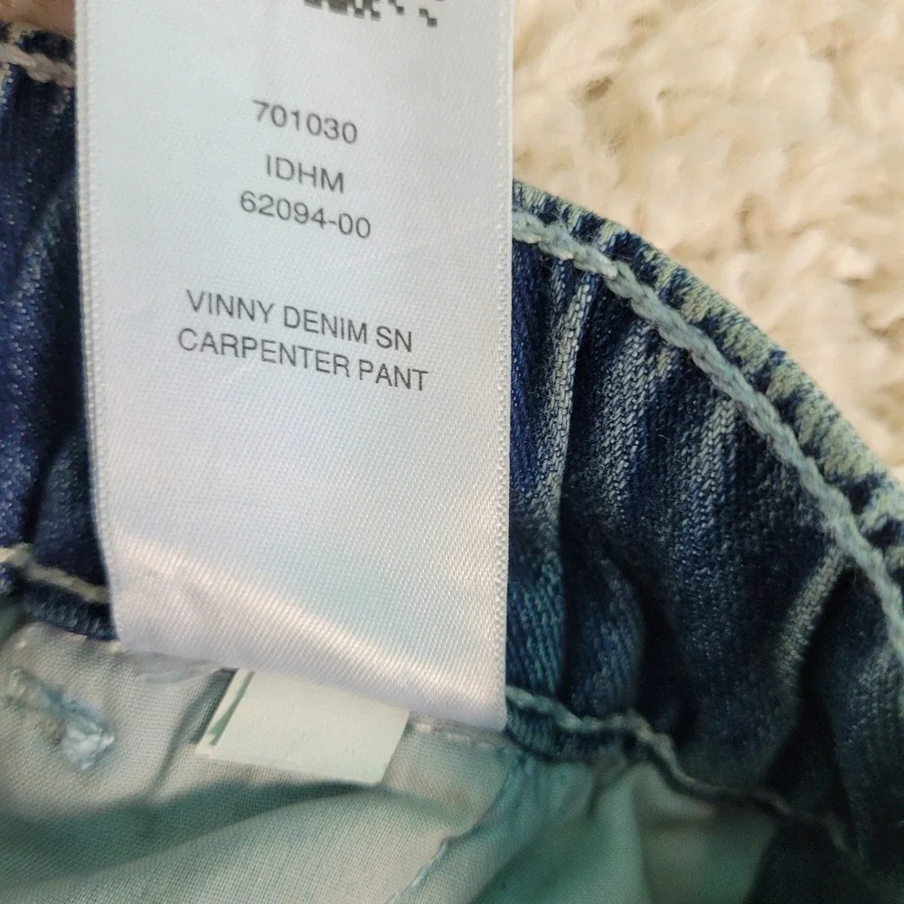 True Religion Carpenter Jeans Men' 34x32 Blue Vinny Ultra Baggy Denim Drawstring